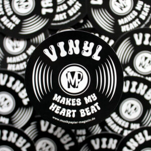 "Vinyl Makes My Heart Beat" Sticker